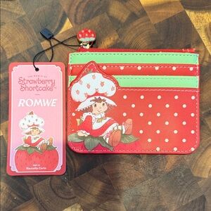 Strawberry Shortcake x ROMWE Zip Wallet Coin Pouch NWT